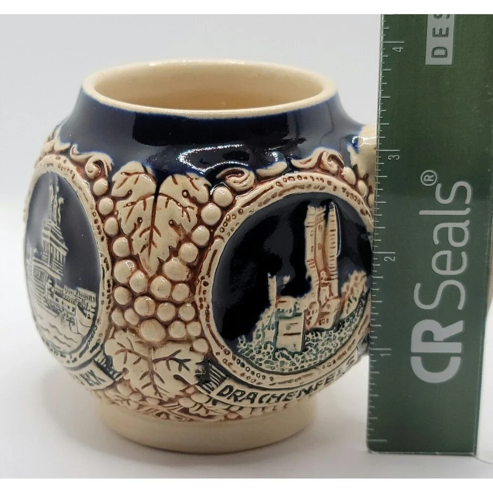 Vintage Gerz West German Castle Stein Small Mug Cup